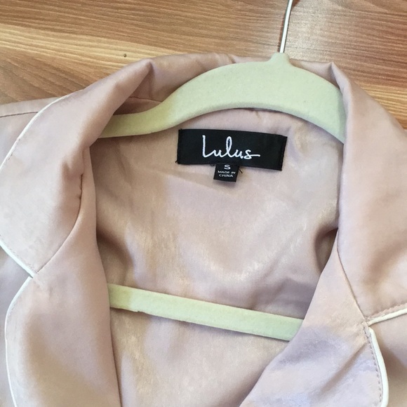 Lulus Blush Satin Midi Dress - Picture 4 of 4